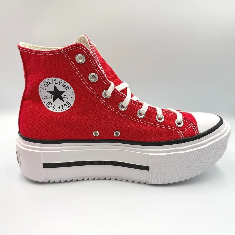 Converse Chuck Taylor All Star Lift Double Stack Women 10 Red A15542C **NEW** - Picture 9 of 12